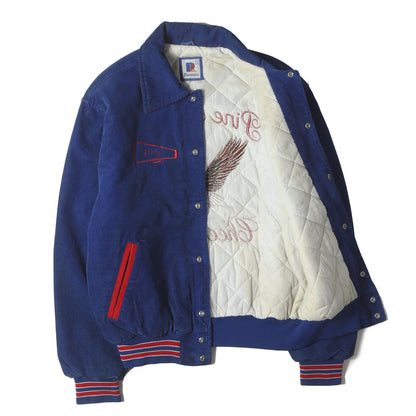 90s 両面刺繍 襟付き コーデュロイ スタジャン / USA製 Rennoc