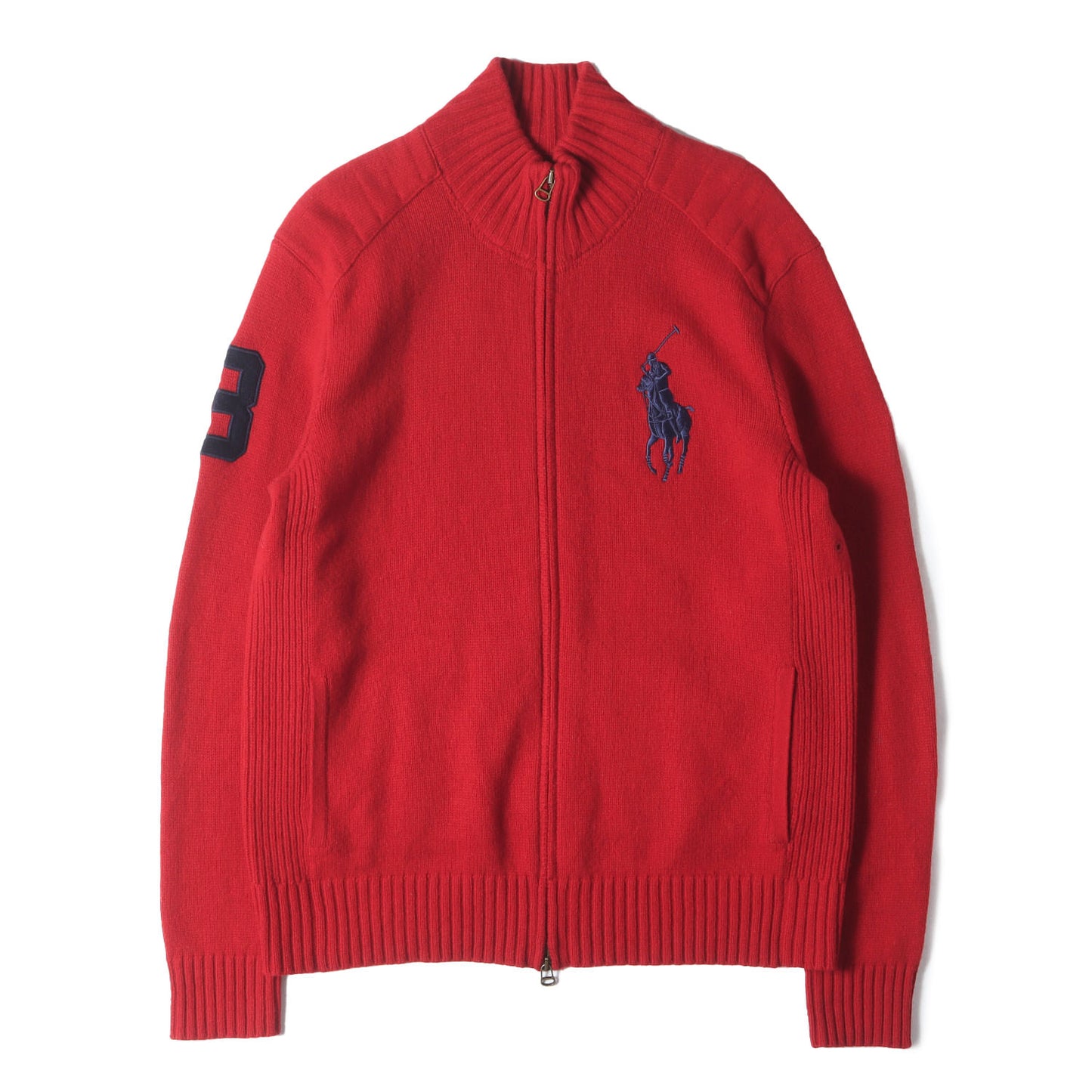 [現行モデル] ビッグポニー ダブルジップ ドライバーズ ウール ニット