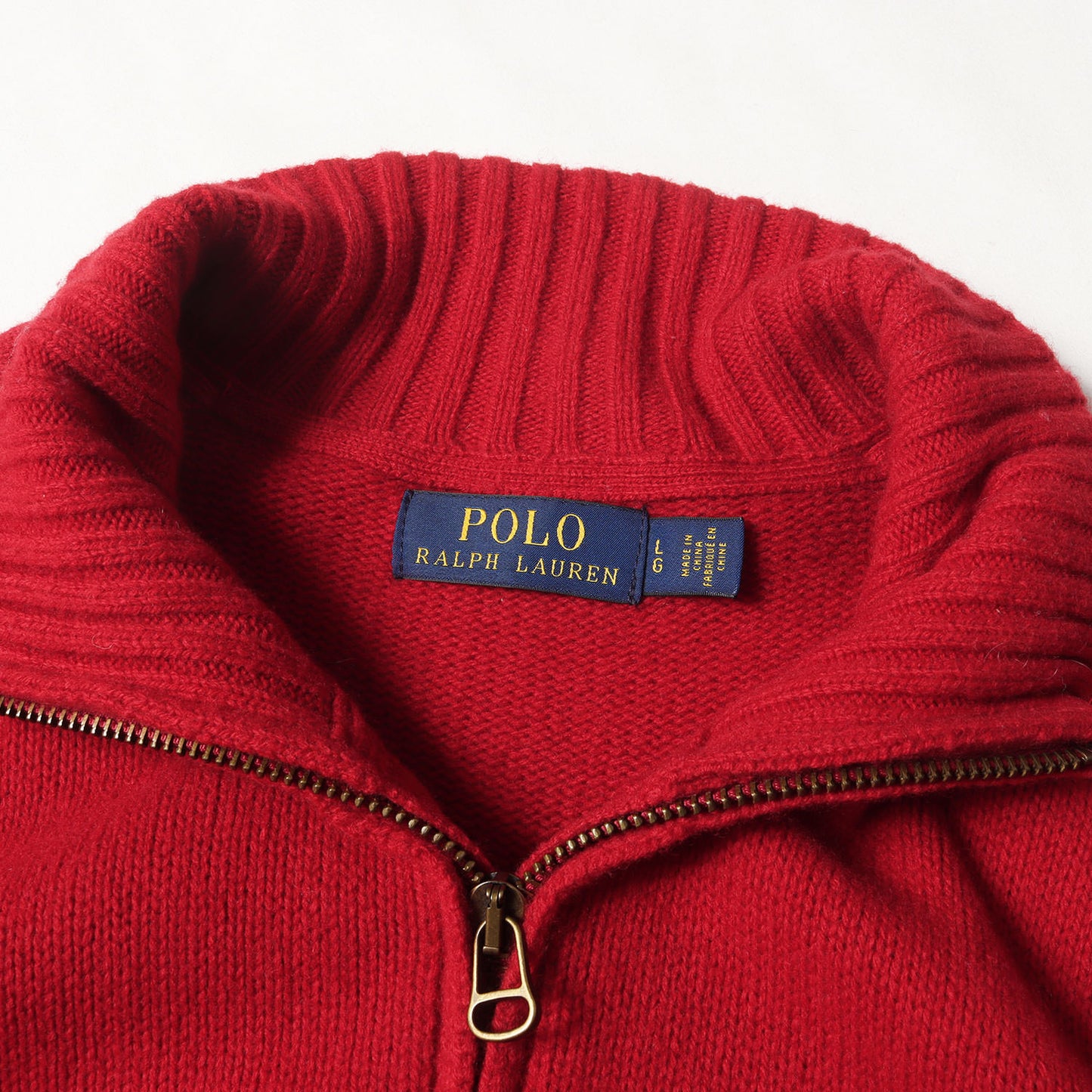 [現行モデル] ビッグポニー ダブルジップ ドライバーズ ウール ニット