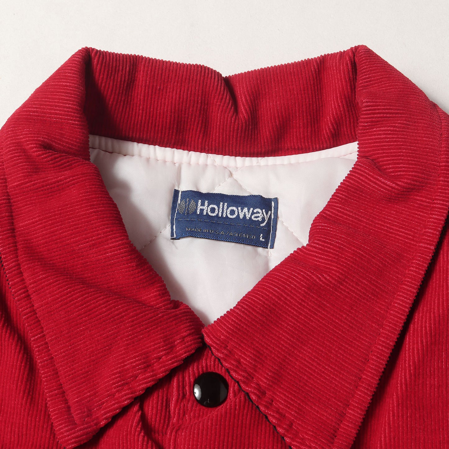 90s 両面刺繍 襟付き コーデュロイ スタジャン / USA製 Holloway