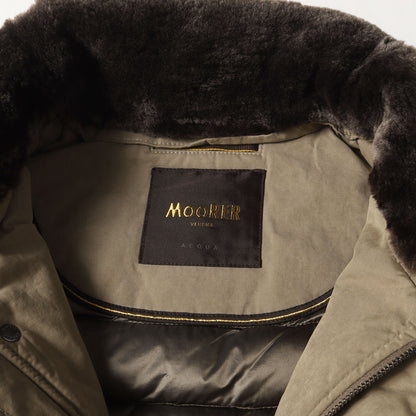 襟ボア フルジップ ミリタリー ダウンジャケット(IAGO-S1)