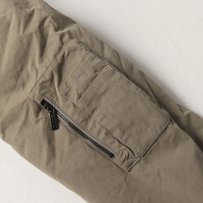 襟ボア フルジップ ミリタリー ダウンジャケット(IAGO-S1)