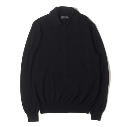 ハイゲージウールニット ロングスリーブ ポロシャツ