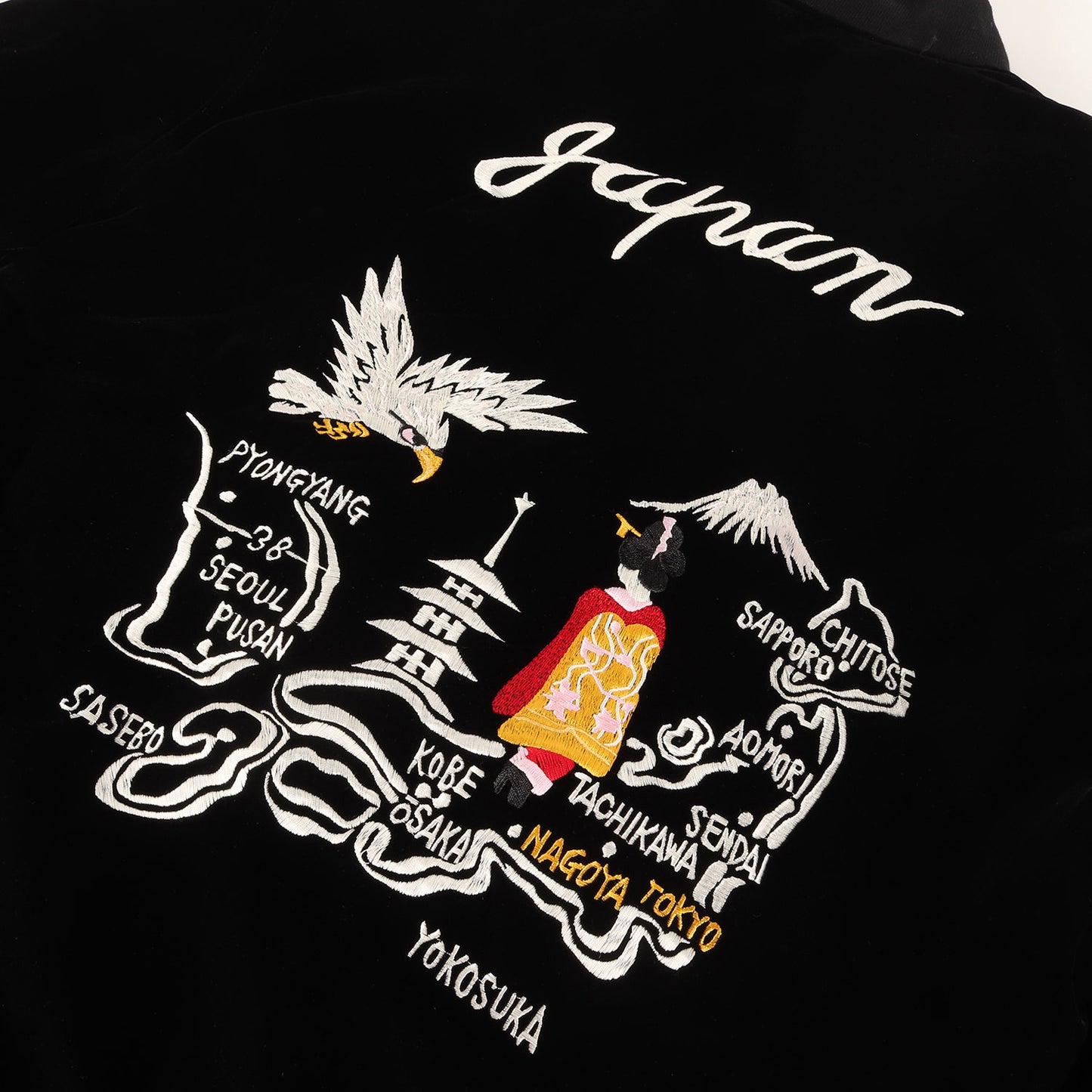 ジャパンスペシャル 虎刺繍 リバーシブル スカジャン ダウンジャケット