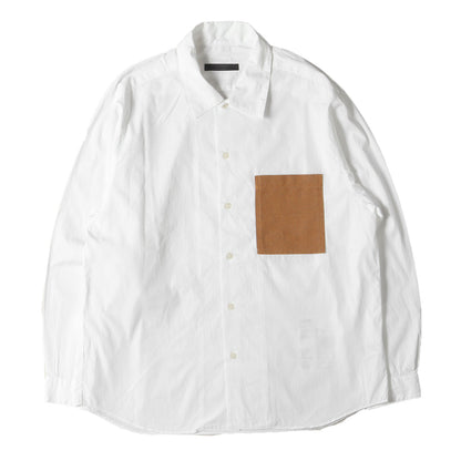 23SS ×Kvadrat デザイン ポケット コットンブロード シャツ(POCKET REGULAR COLLAR BIG SHIRT)