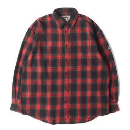 21SS オーバーサイズ オンブレチェック インサイドアウト チェックシャツ