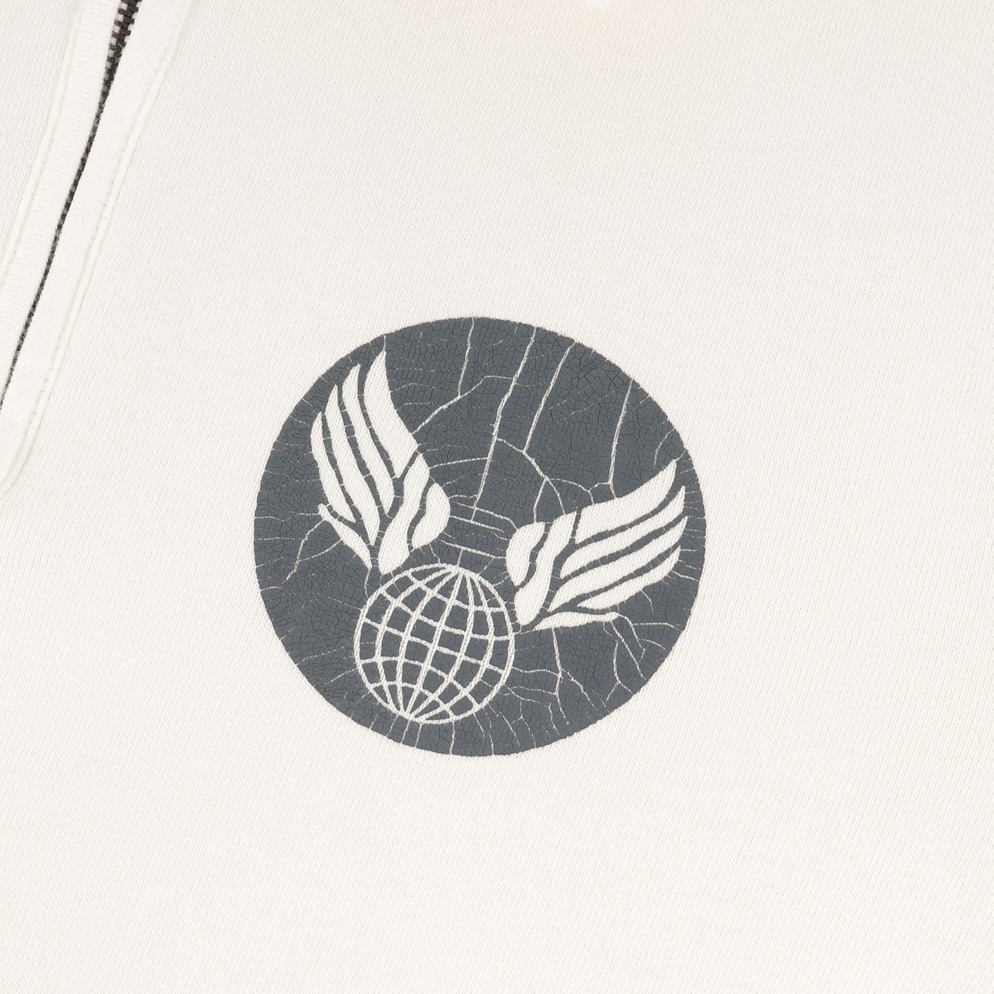 ミリタリープリント ハーフジップ 襟付き スウェット