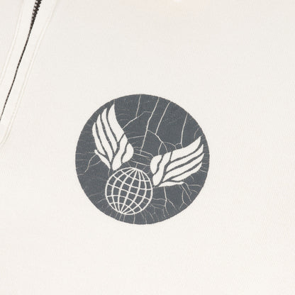 ミリタリープリント ハーフジップ 襟付き スウェット