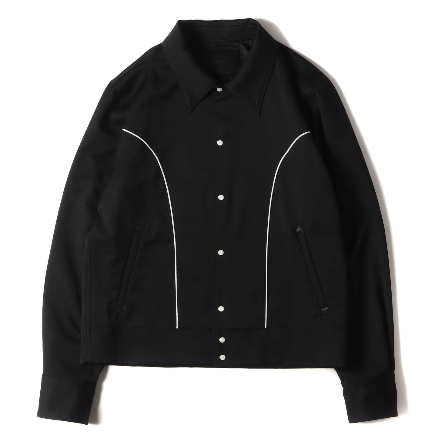 23AW ウールサテン シングル ウエスタン ボレロジャケット(BOLERO JACKET WOOL SATIN)