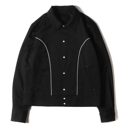 23AW ウールサテン シングル ウエスタン ボレロジャケット(BOLERO JACKET WOOL SATIN)
