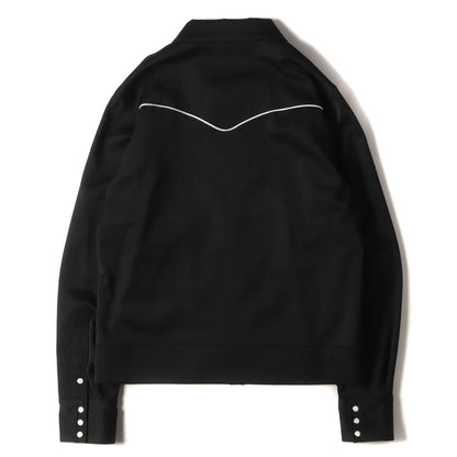 23AW ウールサテン シングル ウエスタン ボレロジャケット(BOLERO JACKET WOOL SATIN)