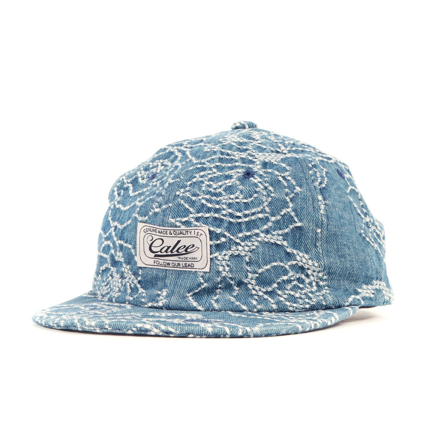 21SS ローズ柄 ジャガード デニム 6パネルキャップ(Rose pattern Jacquard denim cap)
