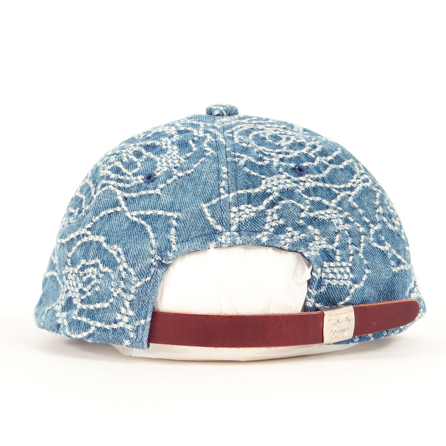 21SS ローズ柄 ジャガード デニム 6パネルキャップ(Rose pattern Jacquard denim cap)