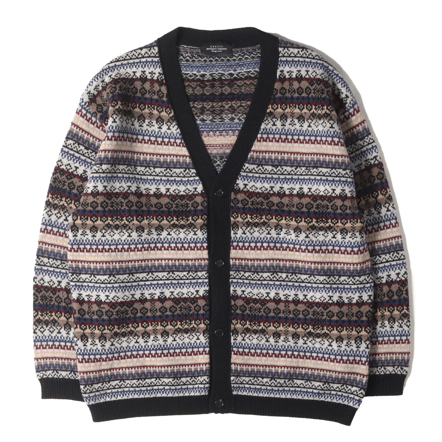 22AW フェアアイル ウールニット カーディガン(fair Isle knit cardigan)