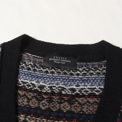22AW フェアアイル ウールニット カーディガン(fair Isle knit cardigan)