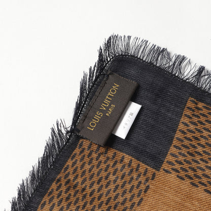 マサイ チェック ウール/シルク 大判ストール