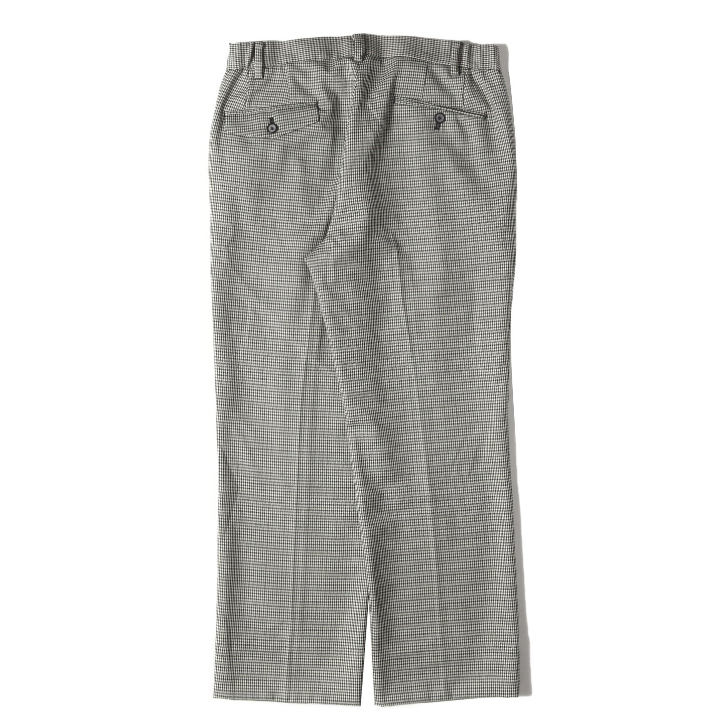 千鳥格子 ウール 1タック イージー スラックスパンツ