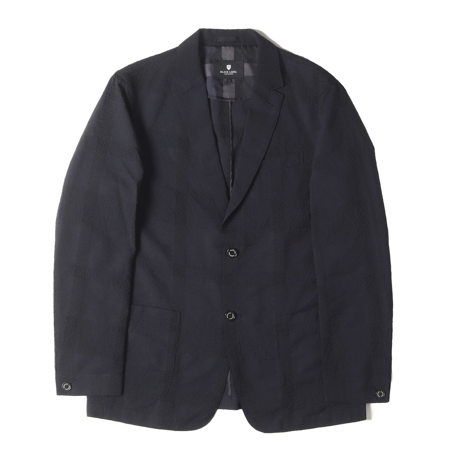 シアサッカーチェック 2つボタン サマー テーラードジャケット