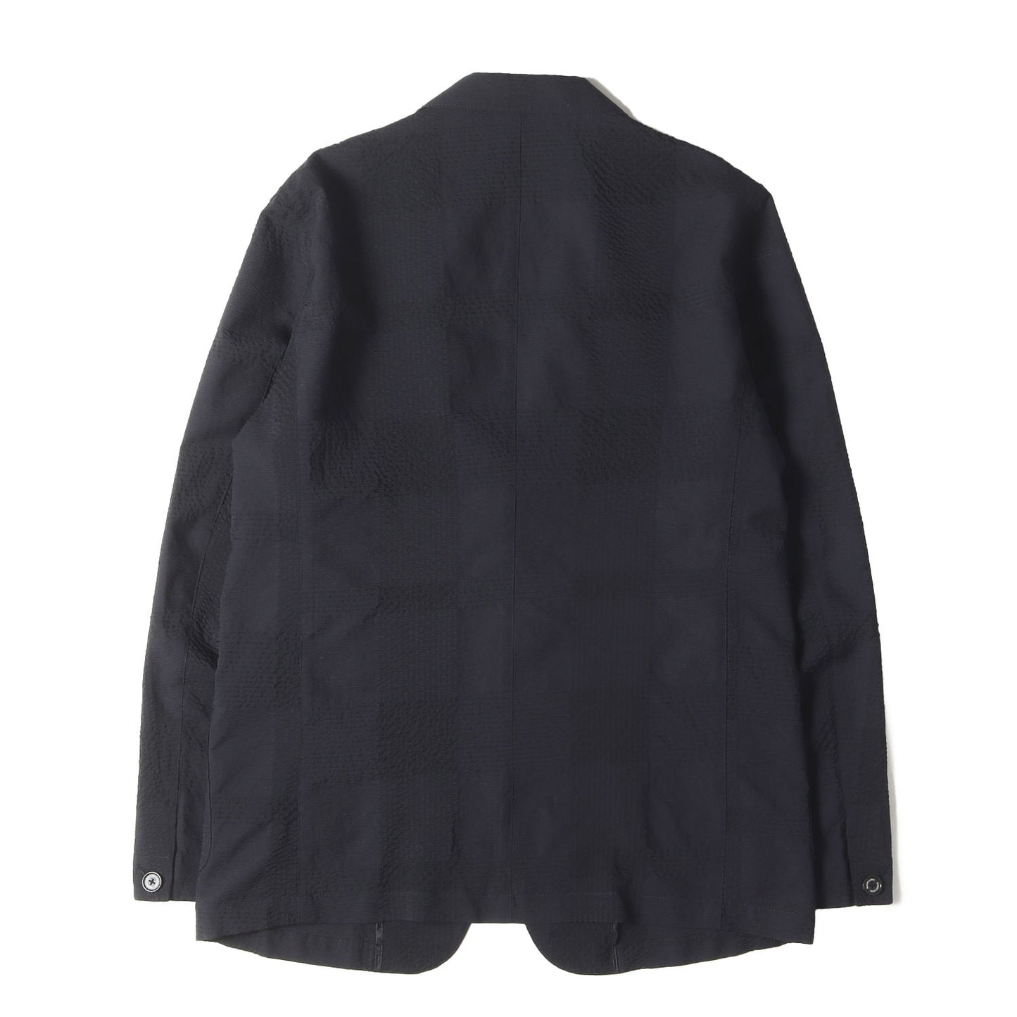 シアサッカーチェック 2つボタン サマー テーラードジャケット