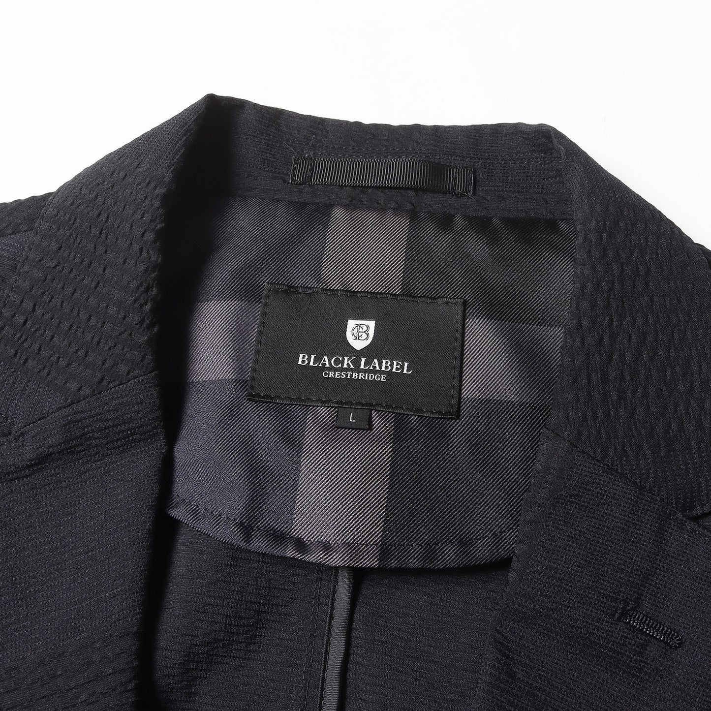 シアサッカーチェック 2つボタン サマー テーラードジャケット