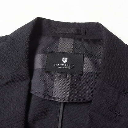 シアサッカーチェック 2つボタン サマー テーラードジャケット