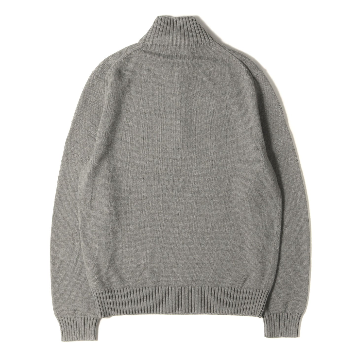 [現行モデル] ポニー刺繍 ハーフジップ リブ コットンニット