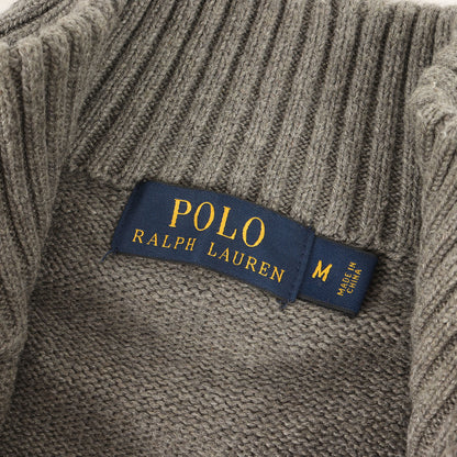 [現行モデル] ポニー刺繍 ハーフジップ リブ コットンニット