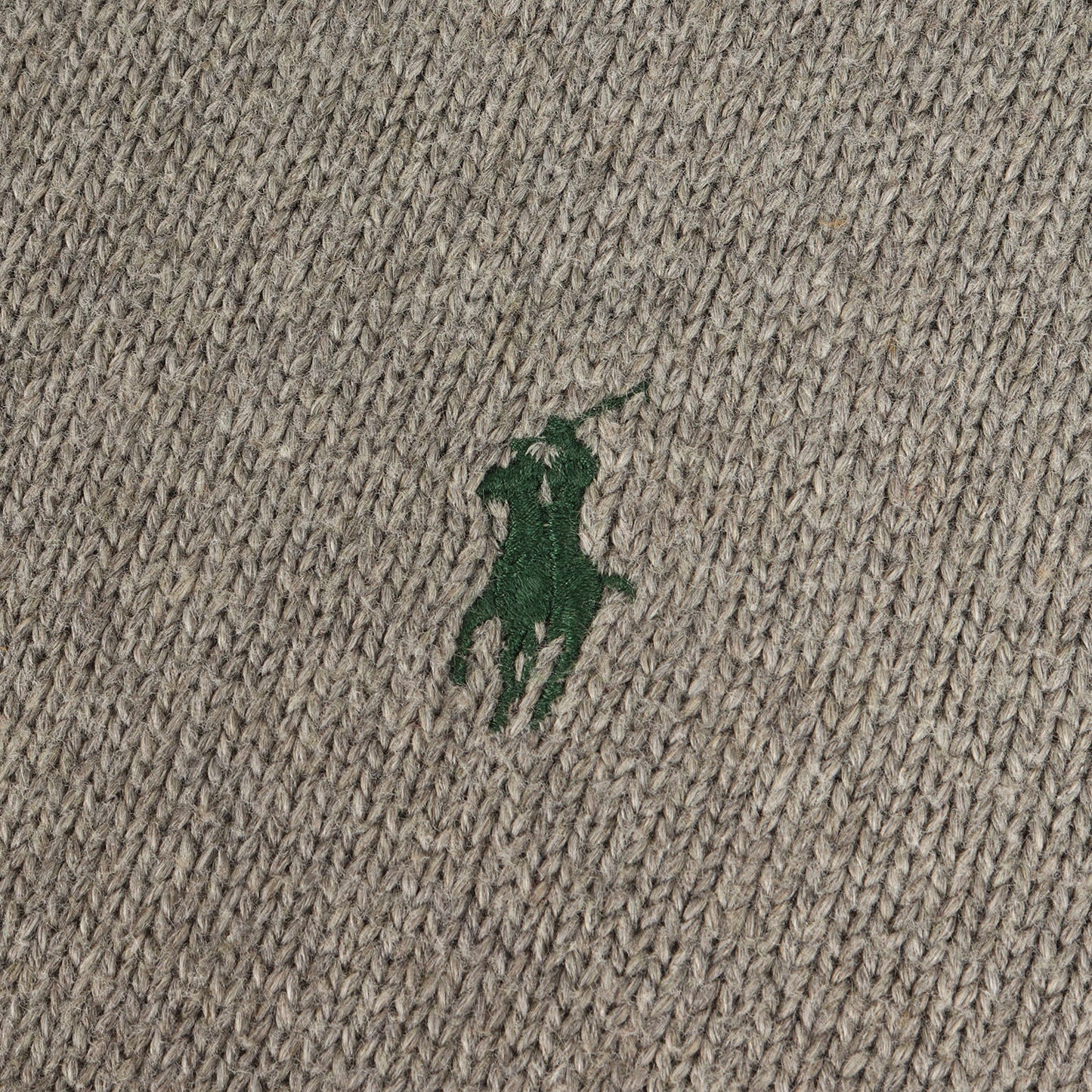 [現行モデル] ポニー刺繍 ハーフジップ リブ コットンニット