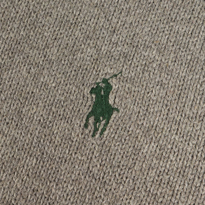 [現行モデル] ポニー刺繍 ハーフジップ リブ コットンニット