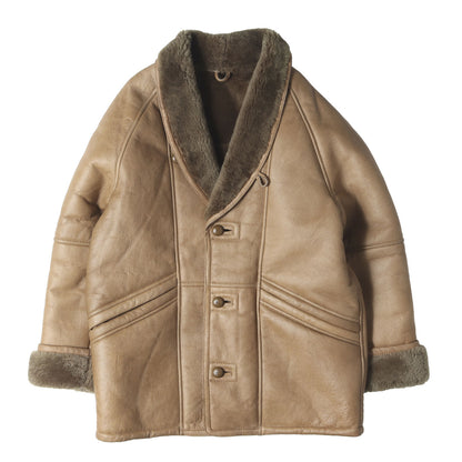 90s シープムートン ショールカラーコート BAXTON(バクストン)