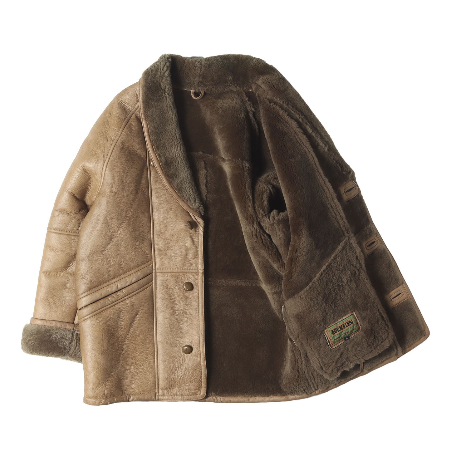 90s シープムートン ショールカラーコート BAXTON(バクストン)