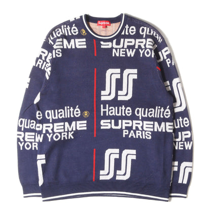20SS ロゴ柄 クルーネック ニット セーター(Qualite Sweater)