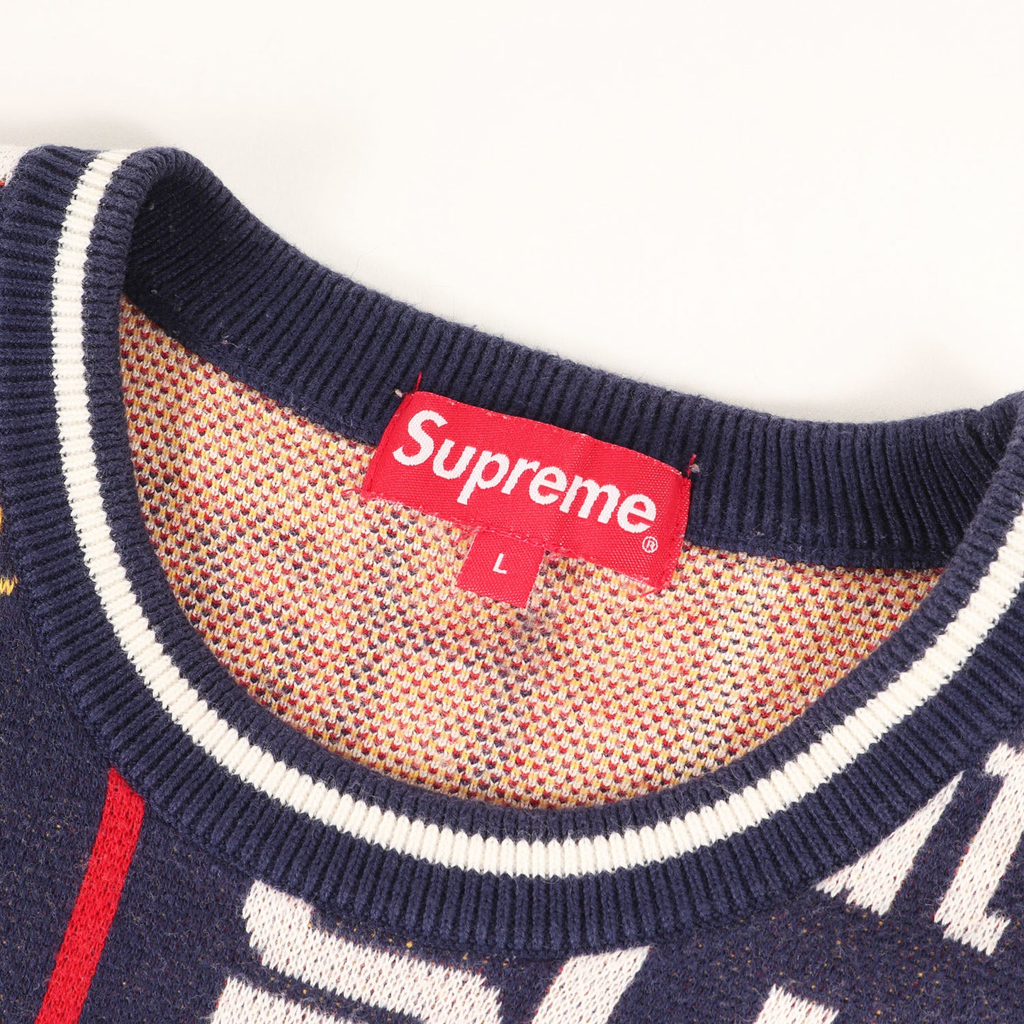 20SS ロゴ柄 クルーネック ニット セーター(Qualite Sweater)