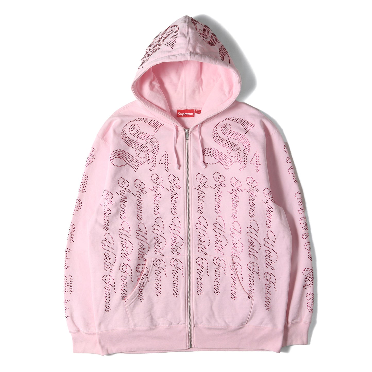 22SS ラインストーン デザイン ジップ スウェットパーカー(Rhinestone Zip Up Hooded Sweatshirt)