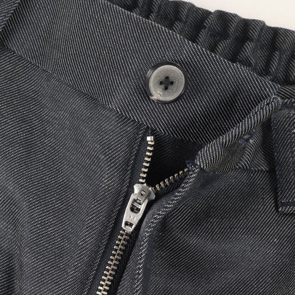 ストレッチ ワイドテーパード イージー デニムパンツ