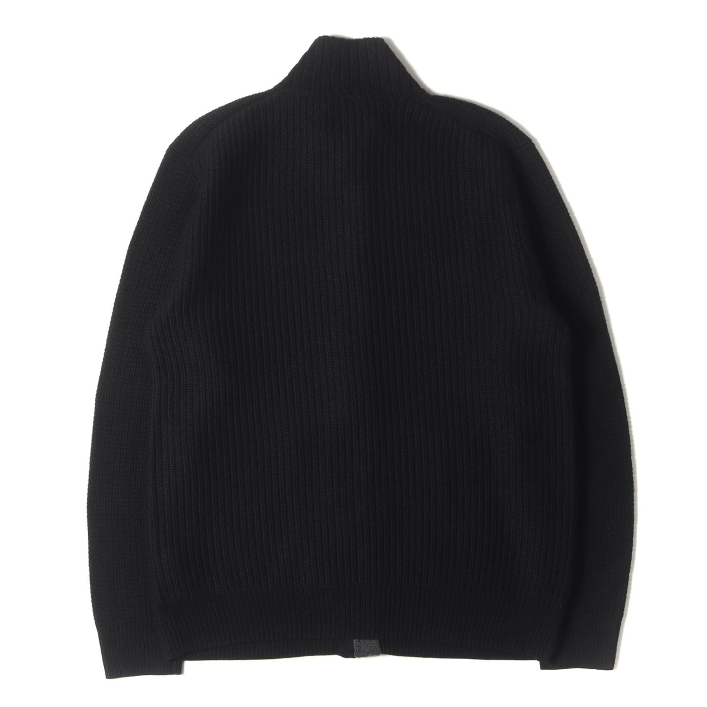 ワッフルニット フルジップ セーター