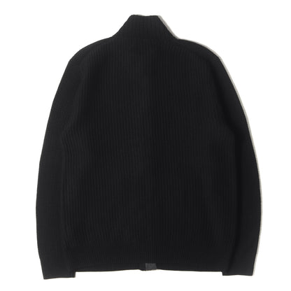 ワッフルニット フルジップ セーター