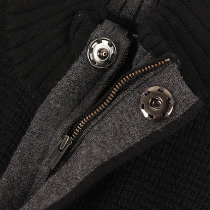 ワッフルニット フルジップ セーター