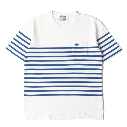 SHIPS別注 青ワニ復刻モデル マリンボーダー 鹿の子 Tシャツ