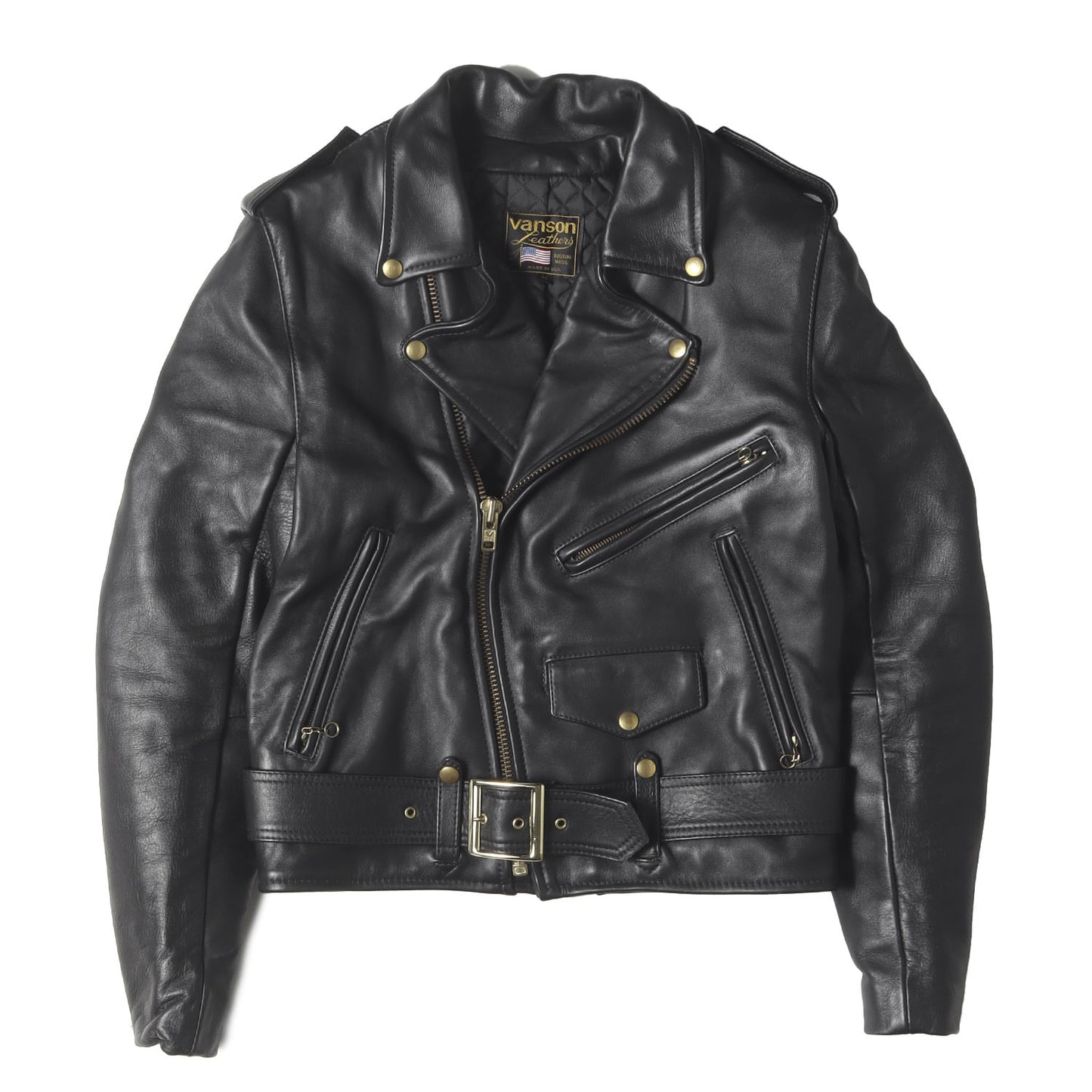 [定番人気 C2] カウレザー ダブル ライダース ジャケット