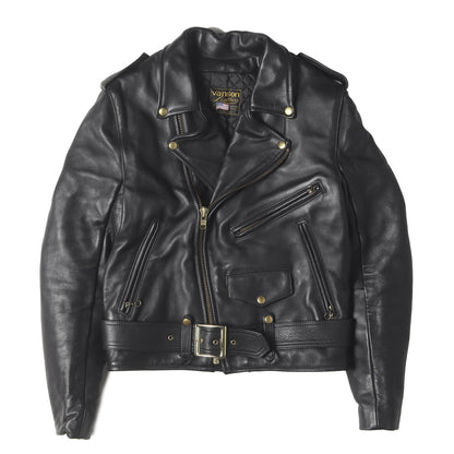 [定番人気 C2] カウレザー ダブル ライダース ジャケット