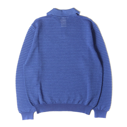 90s ボーダー ロングスリーブ ニット ポロシャツ