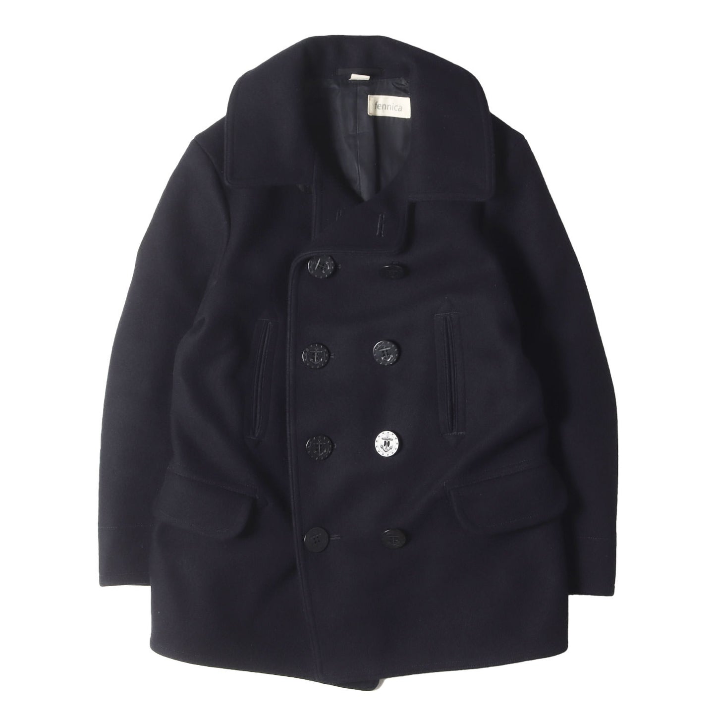 BEAMS(fennica)別注 U.S.NAVY 13STARSボタン メルトンウール Pコート