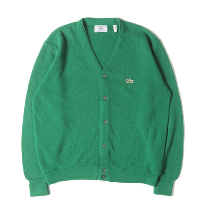 [著名人着用] 70s IZOD LACOSTE 糸巻き青ワニタグ アクリルニット カーディガン USA製