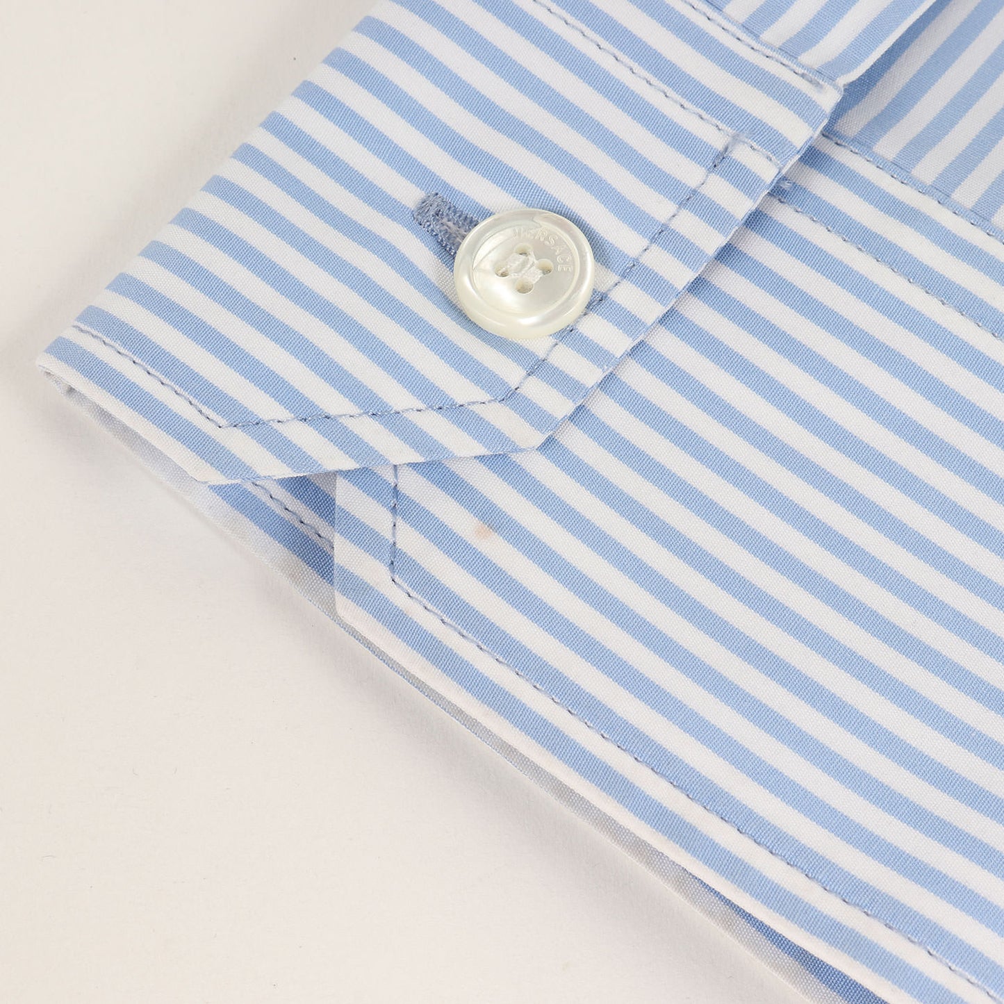 シルクスカーフ切替し ストライプ コットンシャツ(HERITAGE FIT)