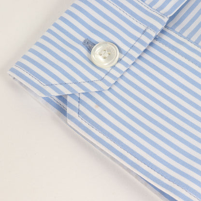 シルクスカーフ切替し ストライプ コットンシャツ(HERITAGE FIT)