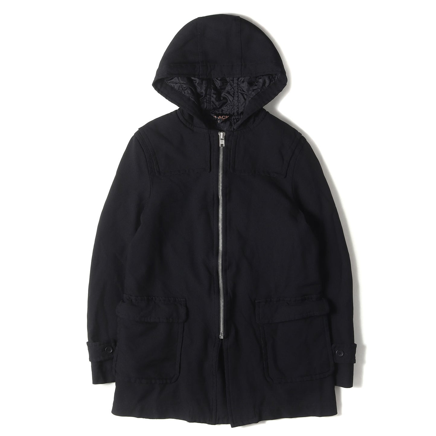 ポリエステルツイル フード付き フルジップ コート