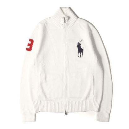 [人気モデル] ビッグポニー ダブルジップ ドライバーズ コットンニット