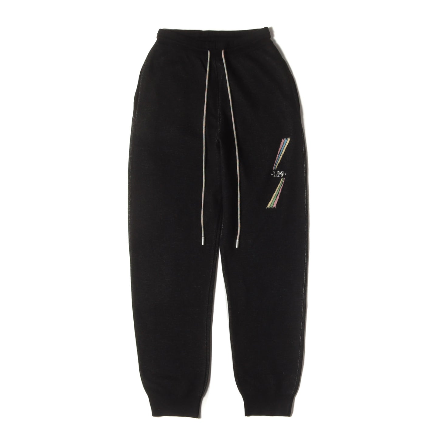 ラインストーンロゴ コットン/カシミヤニット パンツ