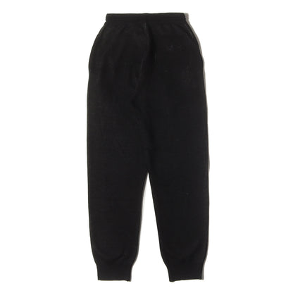 ラインストーンロゴ コットン/カシミヤニット パンツ